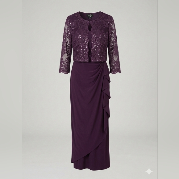Alex Evenings Dresses & Skirts - Alex Evenings Deep Purple Sequin Dress